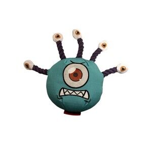 Pawlymorph Pet Toys The Be-Slobber Plush Dog Toy  Blue 6 Eyed Monster w Squeaker
